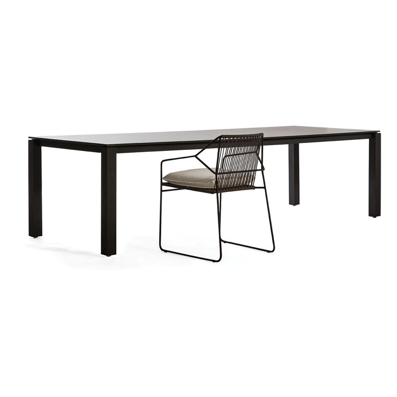 Table 29,5" rectangulaire Machar, HPL noir nordique, L 39,38 po x L 78,75 po x H 29,5 po, Anthracite
