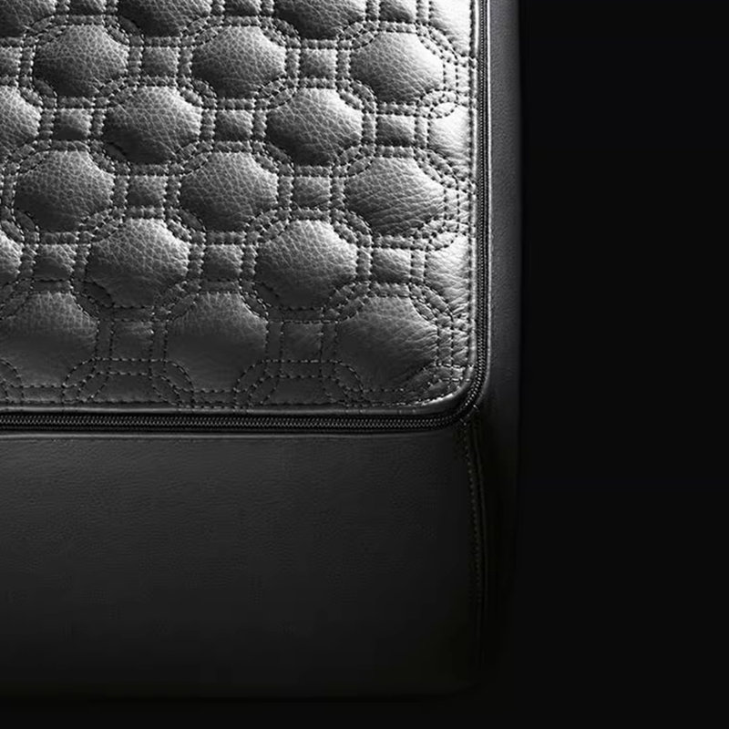 Lelind Microfiber Leather Upholstered Bench, Black, 14.17" H x 47.24" W x 17.71" D