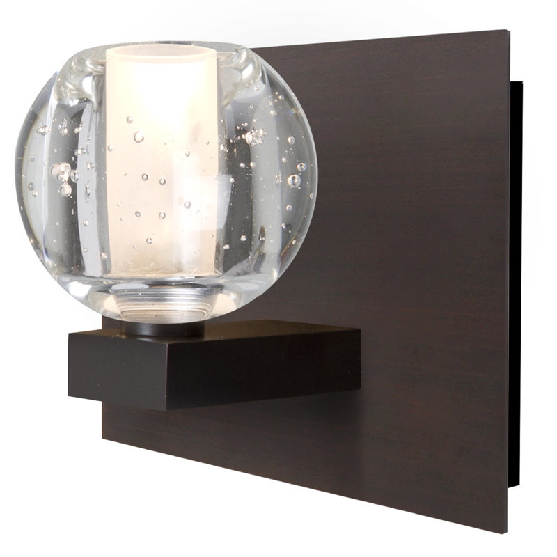 Applique pour salle de bain 1 lumières Dayna, Bulle, Nickel satiné, Halogène