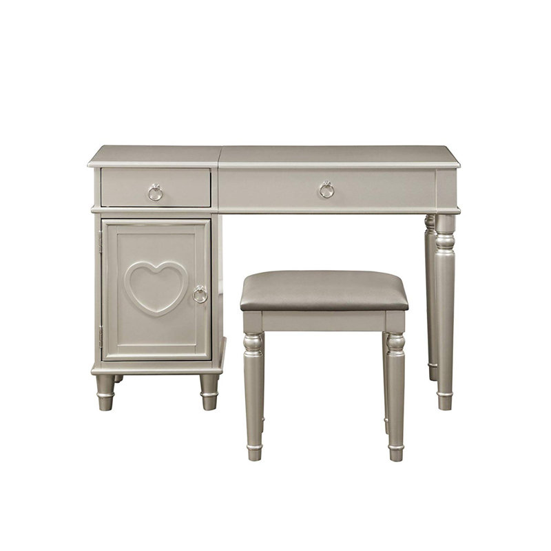 Ensemble coiffeuse et miroir, Argent