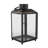 Metal Modern Indoor Outdoor Black Candle Lantern with Gold Accents
