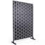 Black Freestanding Metal Garden Privacy Screen, 198x122cm Rust Resistant Laser Cut Decorative Fence Panel, Outdoor Divider for Patio Balcony Backyard Hot Tub