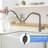360° Rotation Pull-Down Kitchen Faucet with 3 Spray Modes and High-Arc Design for Easy Rinsing and Cleaning-130628789