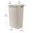  50L Slim Laundry Hamper, Clothes Basket, Lid, Plastic-111360883-111360882
