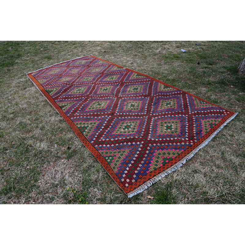 Tapis turcs, tapis de salon, tapis tissé à la main orange, tapis bohème, kilim, tapis oriental, tapis rétro