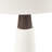 Tristan White Triangular Ceramic and Wood Table Lamp