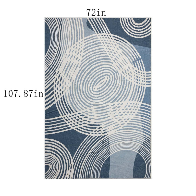 Rectangle Dugue Area Rug with Non-Slip Backing, Rectangle 6' x 9'