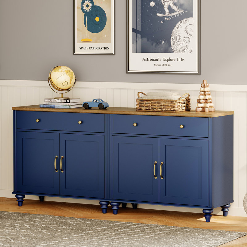 Dosseret de rangement Scarlett 67,7'' L, Navy Blue/Blue