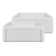 Whitehaus Collection Reversible Fireclay Kitchen Sink with Grid: Three Edge Frame, Plain Front Apron