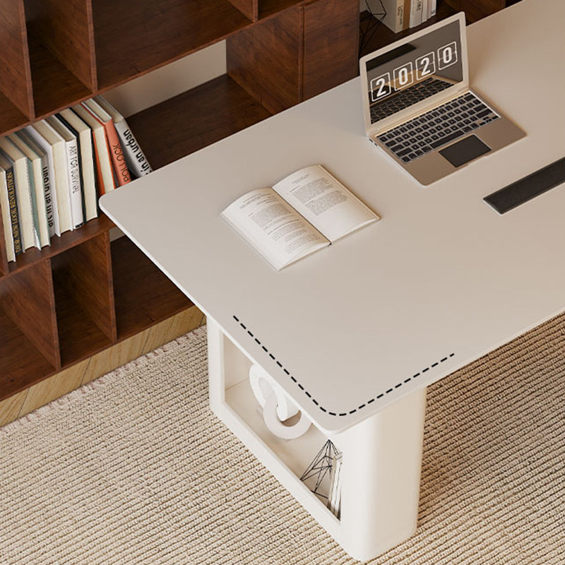 Bureau design avec rangement pour les pieds, H 29,53 po x l 70,87 po x P 35,43 po
