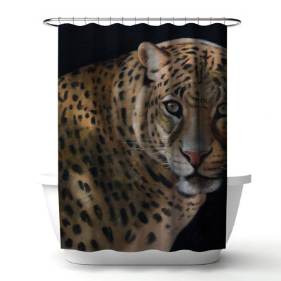 Calese – Polyester Shower Curtain, Dye Sublimation Print, 71" W × 74" L
