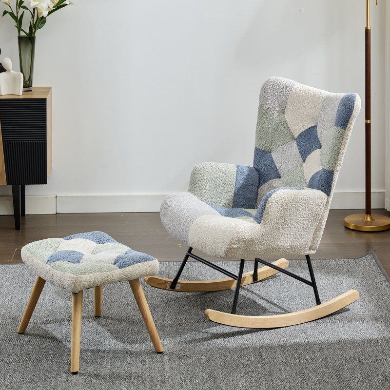 Fabric Rocking Chair, Colourful