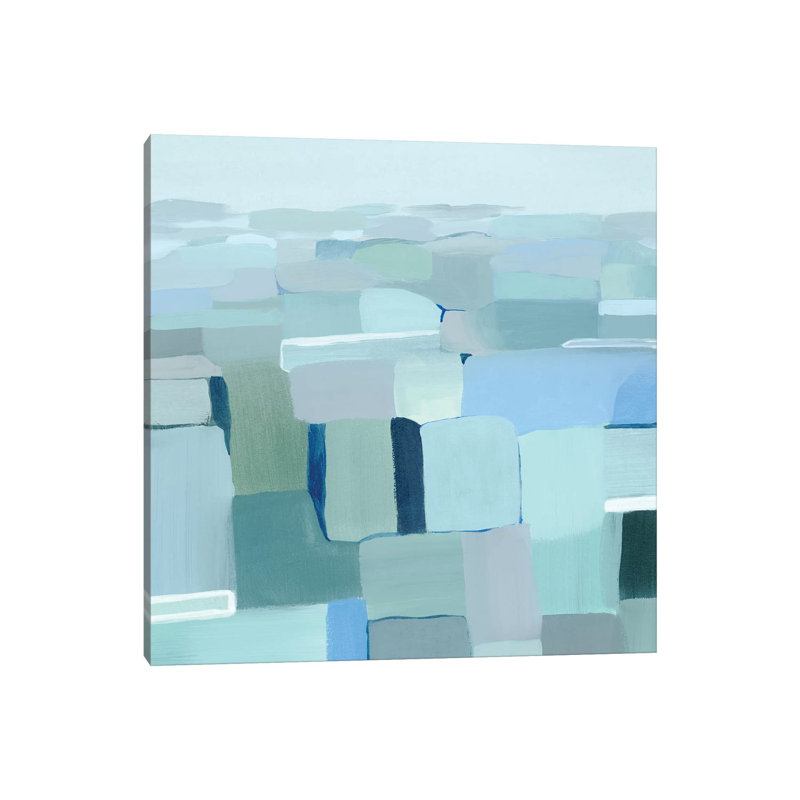 «Wave Crest Abstract I» par Grace Popp - reproduction d'art, H 12 po x l 12 po x P 0,75 po, Toile tendue, Pas de tapis