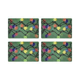 Xmas Tangle Deep Pebble 17.5" Vinyl Placemat