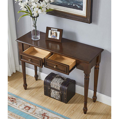 Table d'entrée minimaliste de style campagnard avec pieds tournés