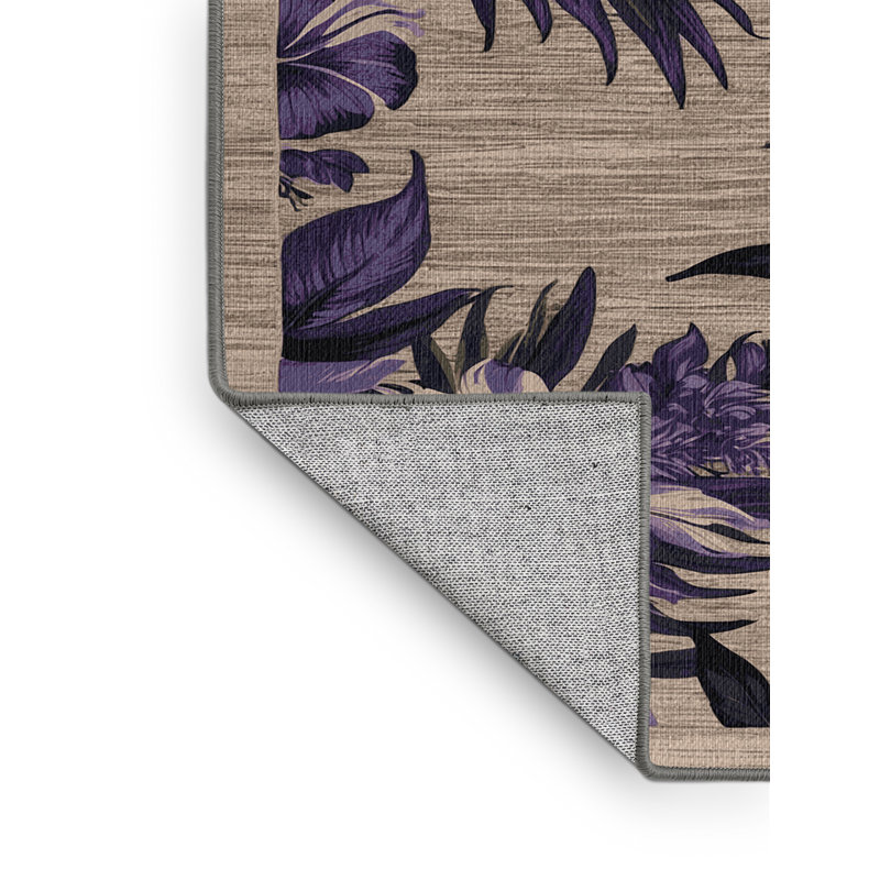  Tapis hawaïen lavable Island Purples, Carré 4 pi
