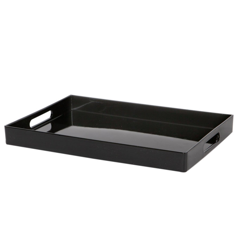 Argon Tableware - Rectangular Melamine Serving Tray, Black