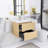 24 In. W Single Sink Wall Mounted Bath Vanity With White Ceramic-1869143988