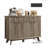 47.2" Fluted Buffet Sideboard Cabinet with Storage, Modern Kitchen Cabinet with Drawers & Adjustable Shelves, Coffee Bar with Charging Station for Living Room, Dining Room, Kitchen Or Entryway-623360241