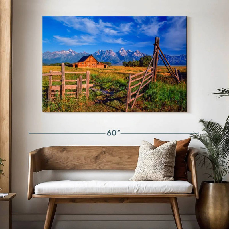 Alvord Tetons Rustic Barn, 34" H x 51" W