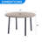 Metal Outdoor Table, Round Table for 6 with Umbrella Hole, Patio Table with Modern Minimalist Design-590712531-573645274