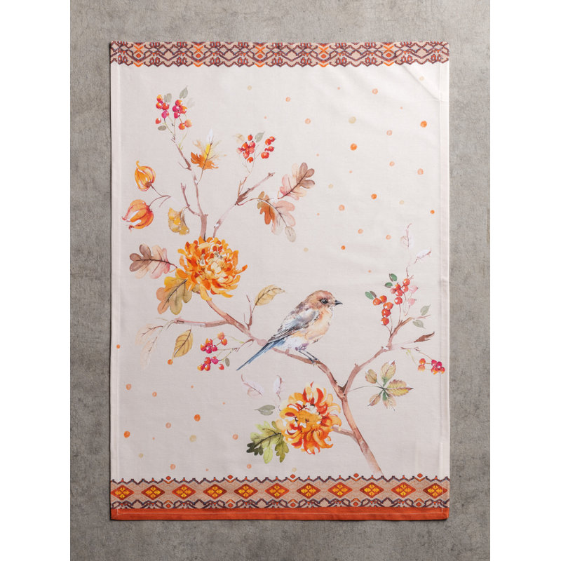 Torchon 100% coton Kelim Infinity, Crème