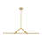 Minimalist Gold Strip Dimmable LED Linear Pendant