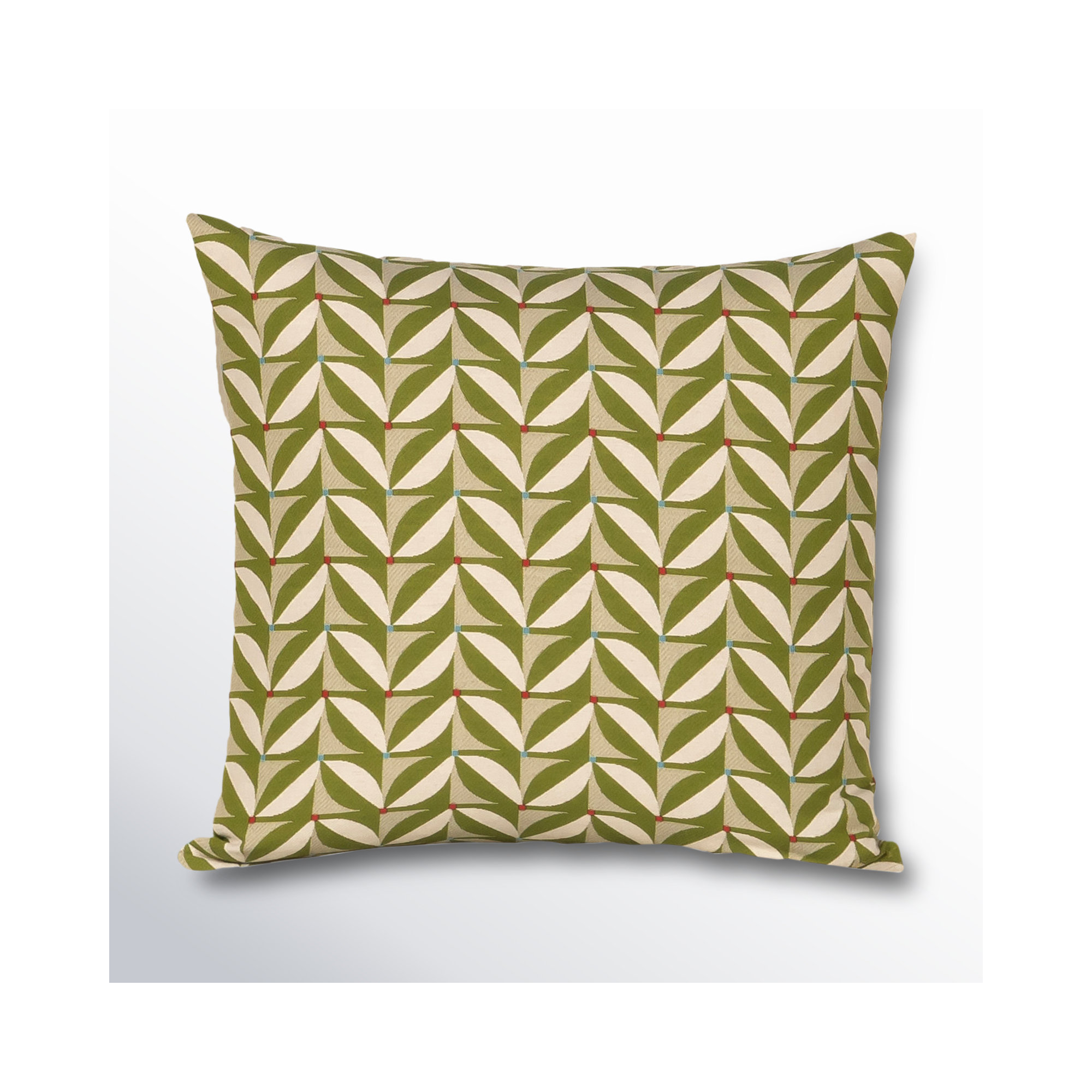 Mattelynn Geometric Indoor/Outdoor Throw Pillow, Green, 
Square 17"