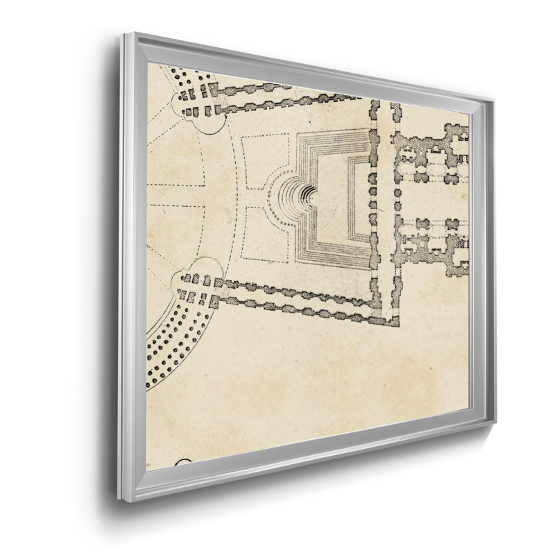 «Plan for St Peter's Basilica», impression sur toile encadrée, Argent, H 26,5 po x l 36,5 po x P 1,5 po