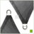 Colourtree Triangle Sun Shade Sail Canopy Fabric Cloth Screen, Water Permeable & UV Block UPF50-49807239-92661576