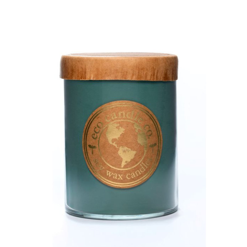 Bougie parfumée avec pot en verre Botanica, L 4,5 po x l 3,5 po