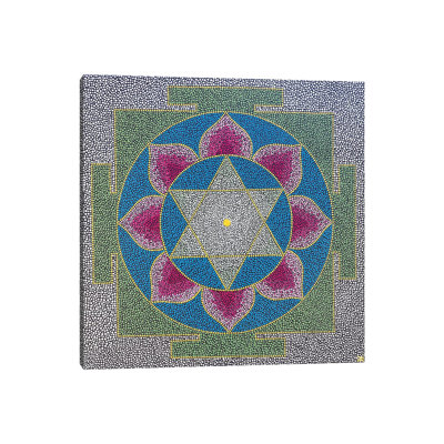 Saraswati Yantra 1 Piece Wrapped Canvas Wall Art