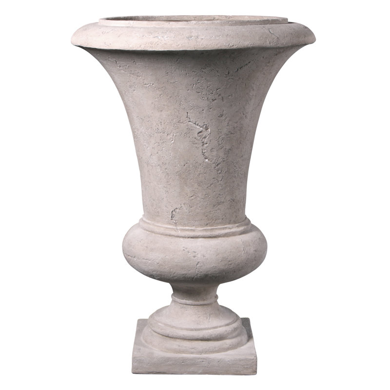 Viennese Architectural Resin Urn Planter, 40.5" H x 28.5" W x 28.5" D