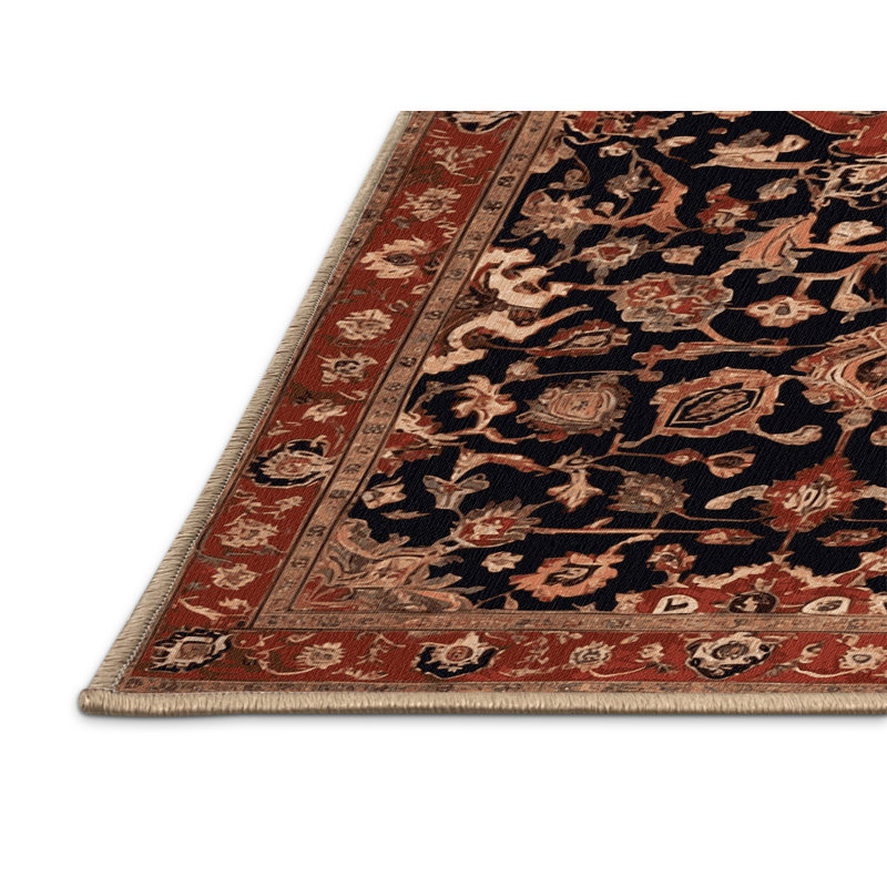 Tapis brun lavable à la machine, Rectangle 7 pi x 9 pi