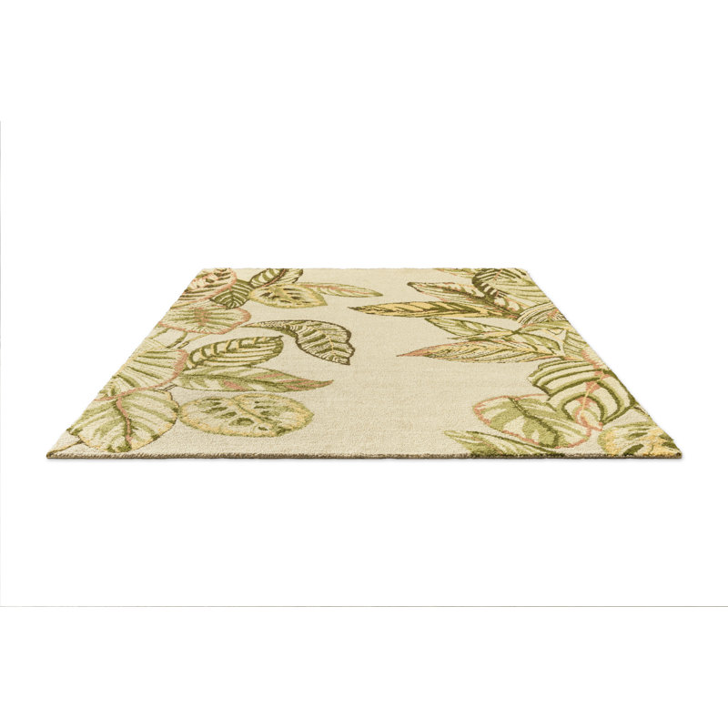 Calathea Hand Tufted Floral Area Rug, Rectangle 5'3" x 7'7"
