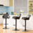 Mid-Century Modern Leatherette Gaslift Adjustable Swivel Bar Stool-92729669