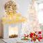 Arbre de Noël blanc 7,5 pi avec fil mémoire pré-éclairé - 450 lumières incandescentes chaudes, 1240 pointes, conception à dépliage automatique, support en métal stable, arbre de Noël artificiel en PVC-648582140-648582113-648582142