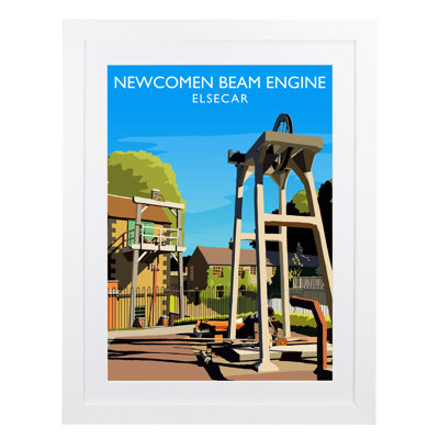 Newcomen Beam Engine Portrait - Print