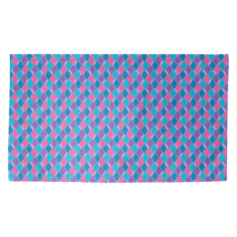 Tapis mauve losanges rétro Avicia, Rectangle 2 pi 2 po x 3 pi 4 po