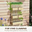 Lit de jardin surélevé 5 boîtes avec treillis pour herbes - réglable, auto-drainant, fabrication en bois naturel, hauteur réglable, plantes grimpantes auto-drainantes