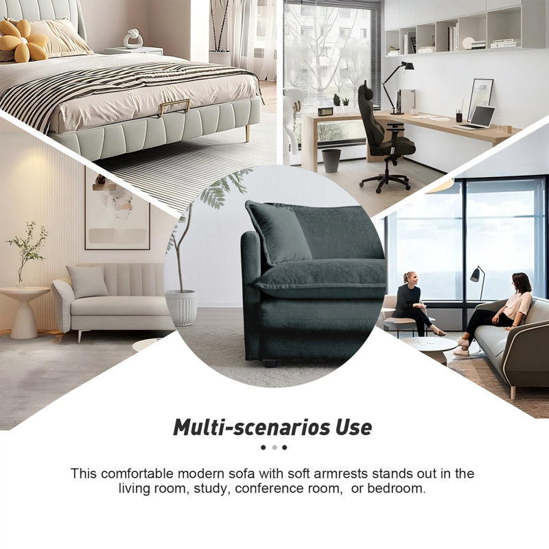 Causeuse Haninerm, Gris, 2