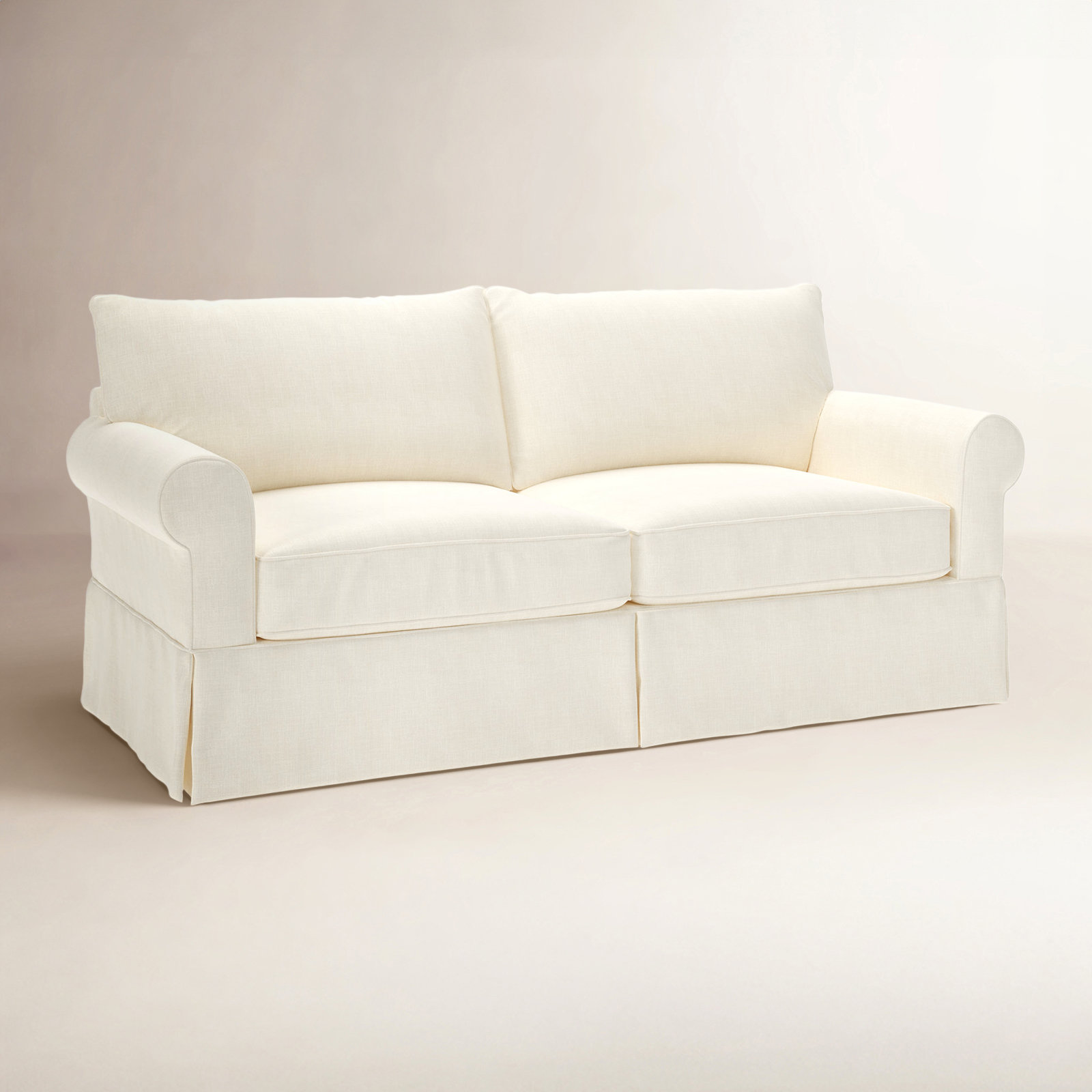 Amari 83'' Slipcovered Sofa, Conversation Pearl Basketweave