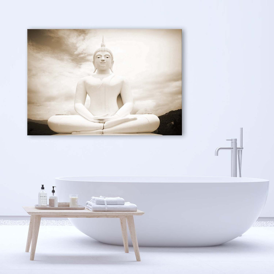 Leinwandbild Buddha und Retro-Himmel