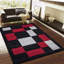Havana Geometric Black Red Large Rugs – Modern Living Room Carpet, Bedroom & Hallway Runner | Soft, Non-Shedding, Stain Resistant Floor Mat-40192860