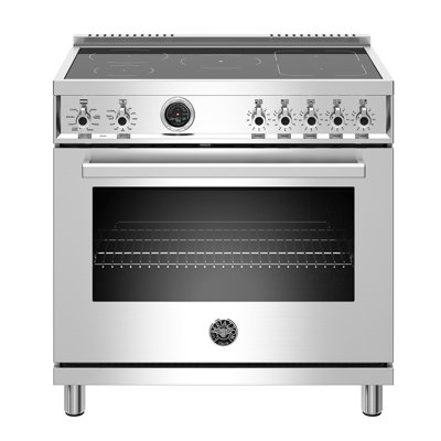 Bertazzoni 36" 5.7 Cubic Feet Electric Free Standing Range with Induction Cooktop