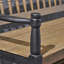 Banc d'extérieur en bois avec tablette, tablette classique au look attrayant gris et noir pour un look charmant,-275201153