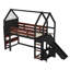 Lit mezzanine simple peu encombrant, structure en bois durable avec un design ludique pour les enfants