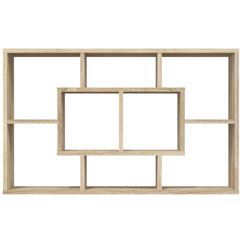 Tiffany 8 Piece Floating Shelf, 52.5cm H x 85cm W x 16cm D, Sonoma Oak