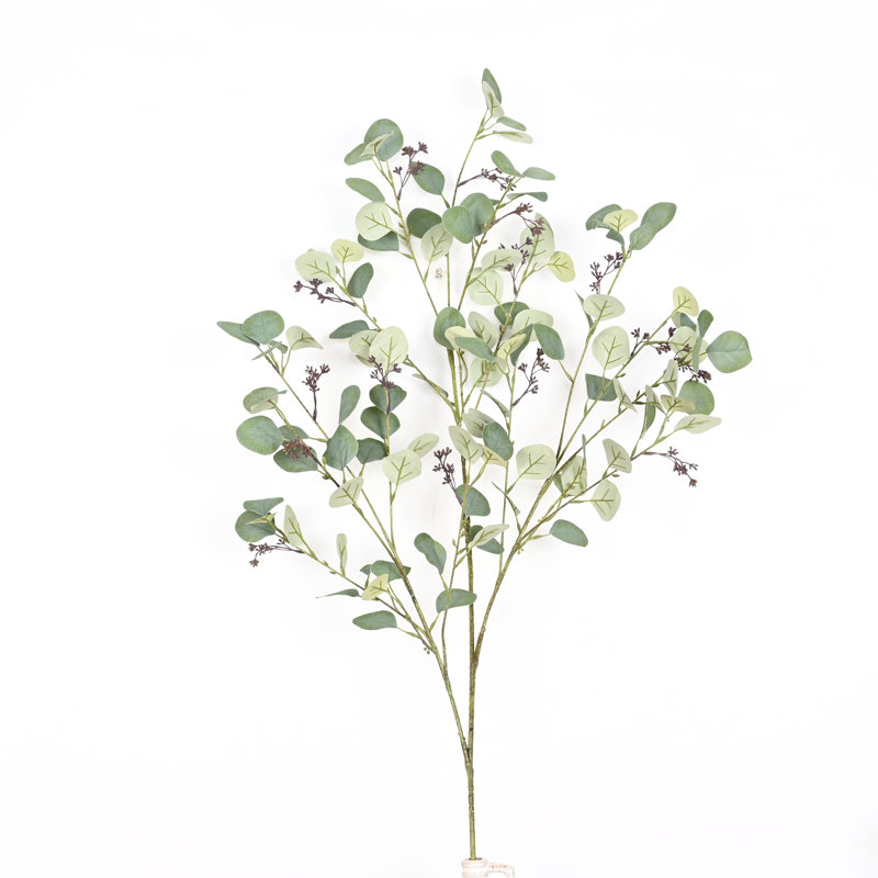 Artificial Farmhouse Greenery Branch Long Stem Foliage Leaves Sprays For Vase Filler, Home Office Decor Table Centerpiece