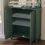 Bibliothèque de 183 cm de haut avec placard intégré, meuble de rangement autoportant avec pattes en bois massif, style rétro-1330960988